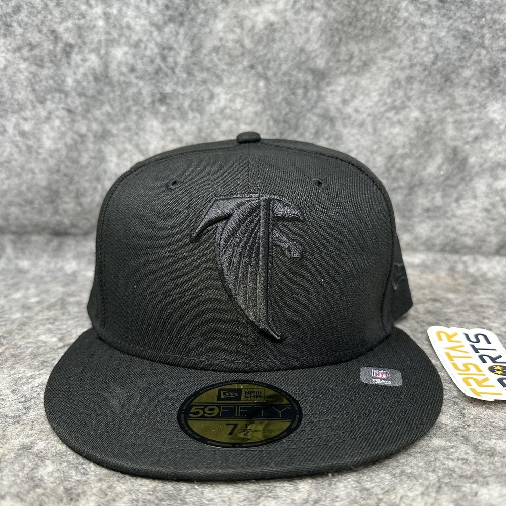 Atlanta Falcons Hat Cap Fitted Mens 7 1/2 Black NFL Football 59FIFTY New Era